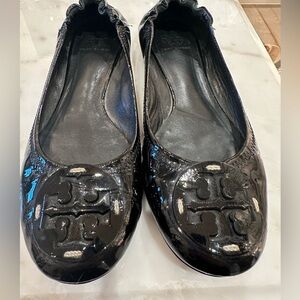 Tory Burch Black patent Ballet Flats 9.5